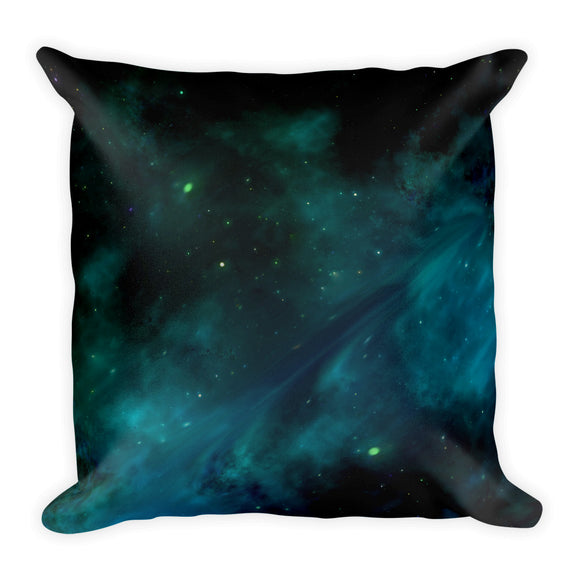 Pillow & Pillowcase: Deep Space Galaxy Square Throw Pillow Blues, Greens, Black, Stars - Shop Cali & Cole