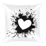 Pillow & Pillowcase: Love Heart Ink Blob Square Throw Pillow and Pillowcase Sweet Valentines Gift - Shop Cali & Cole