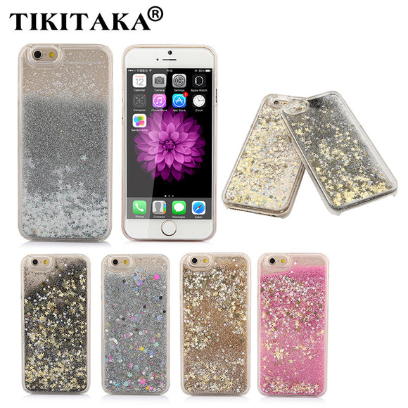 Hot! Bling Colorful Dynamic Liquid Glitter Sand Quicksand Star Hard Back Cover Clear Case For Iphone 5 5s SE 6 6s 6 Plus 6s Plus - Shop Cali & Cole