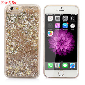 Hot! Bling Colorful Dynamic Liquid Glitter Sand Quicksand Star Hard Back Cover Clear Case For Iphone 5 5s SE 6 6s 6 Plus 6s Plus - Shop Cali & Cole