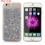 Hot! Bling Colorful Dynamic Liquid Glitter Sand Quicksand Star Hard Back Cover Clear Case For Iphone 5 5s SE 6 6s 6 Plus 6s Plus - Shop Cali & Cole
