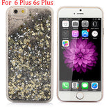 Hot! Bling Colorful Dynamic Liquid Glitter Sand Quicksand Star Hard Back Cover Clear Case For Iphone 5 5s SE 6 6s 6 Plus 6s Plus - Shop Cali & Cole