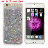 Hot! Bling Colorful Dynamic Liquid Glitter Sand Quicksand Star Hard Back Cover Clear Case For Iphone 5 5s SE 6 6s 6 Plus 6s Plus - Shop Cali & Cole