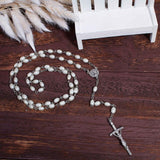 DoreenBeads 2017 New Women Bohemia Necklaces Y Shaped Lariat Necklace Gem Stone Prayer Rosary Beads Jesus Cross Pendant 50-64cm - Shop Cali & Cole