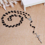 DoreenBeads 2017 New Women Bohemia Necklaces Y Shaped Lariat Necklace Gem Stone Prayer Rosary Beads Jesus Cross Pendant 50-64cm - Shop Cali & Cole