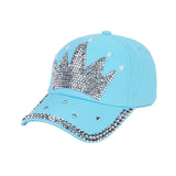 New Fashion Unisex Baseball Cap Rhinestone Crown Shaped Boy Girls Snapback Hat Casquette hat Sports Outdoors Cap - Shop Cali & Cole