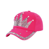 New Fashion Unisex Baseball Cap Rhinestone Crown Shaped Boy Girls Snapback Hat Casquette hat Sports Outdoors Cap - Shop Cali & Cole