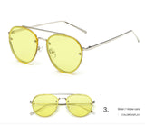 Aviator Sunglasses, Yellow Tinted Lenses, Rose Tint, Blue Tint, YOU PICK!
