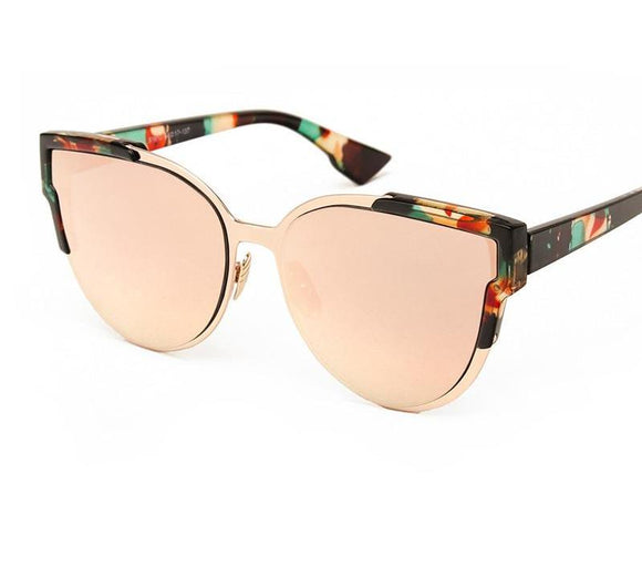 ROYAL GIRL Newest Fashion Cat Eye Sunglasses Women Classic Brand Designer Reflective Mirror Sun Glasses UV400 ss239 - Shop Cali & Cole