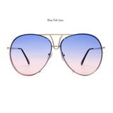 ROYAL GIRL Retro Brand Women Sunglasses Oversize Pilot Rimless 2017 Hot Summer Ombre Glasses ss627 - Shop Cali & Cole