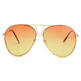 ROYAL GIRL Retro Brand Women Sunglasses Oversize Pilot Rimless 2017 Hot Summer Ombre Glasses ss627 - Shop Cali & Cole