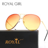 ROYAL GIRL Retro Brand Women Sunglasses Oversize Pilot Rimless 2017 Hot Summer Ombre Glasses ss627 - Shop Cali & Cole