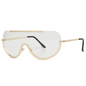 ROYAL GIRL Retro Inspired Women Sunglasses Oversize Shield Metal Half Frame Eyeglasses Frame ss622 - Shop Cali & Cole