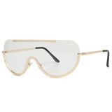 ROYAL GIRL Retro Inspired Women Sunglasses Oversize Shield Metal Half Frame Eyeglasses Frame ss622 - Shop Cali & Cole