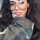 ROYAL GIRL Retro Inspired Women Sunglasses Oversize Shield Metal Half Frame Eyeglasses Frame ss622 - Shop Cali & Cole