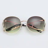 ROYAL GIRL Unique Women Sunglasses Retro Oval Glasses shades New Metal Frame Gradient Brown Film ss112 - Shop Cali & Cole