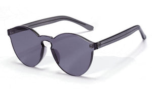 ROYAL GIRL Top Quality Transparent Glasses Round frame Candy Sunglasses Chunky Sun Shades female ss297 - Shop Cali & Cole