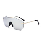 ROYAL GIRL Women Sunglasses 2017 New Brand Designer Unique Rimless Mirrored Lens Oversized Glasses ss501 - Shop Cali & Cole