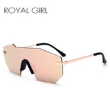 ROYAL GIRL Women Sunglasses 2017 New Brand Designer Unique Rimless Mirrored Lens Oversized Glasses ss501 - Shop Cali & Cole