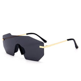 ROYAL GIRL Women Sunglasses 2017 New Brand Designer Unique Rimless Mirrored Lens Oversized Glasses ss501 - Shop Cali & Cole