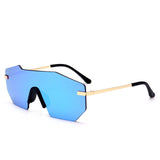 ROYAL GIRL Women Sunglasses 2017 New Brand Designer Unique Rimless Mirrored Lens Oversized Glasses ss501 - Shop Cali & Cole