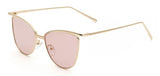 ROYAL GIRL Women Cat Eye Sunglasses Classic Brand Designer Sunglasses Coating Mirror Flat Panel Lens ss469 - Shop Cali & Cole