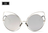ROYAL GIRL Cat Eye Sunglasses Women Vintage Fashion Mirrored Sun Glasses Unique Ladies Oculos ss717 - Shop Cali & Cole