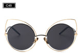 ROYAL GIRL Cat Eye Sunglasses Women Vintage Fashion Mirrored Sun Glasses Unique Ladies Oculos ss717 - Shop Cali & Cole