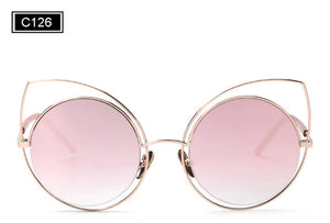 ROYAL GIRL Cat Eye Sunglasses Women Vintage Fashion Mirrored Sun Glasses Unique Ladies Oculos ss717 - Shop Cali & Cole