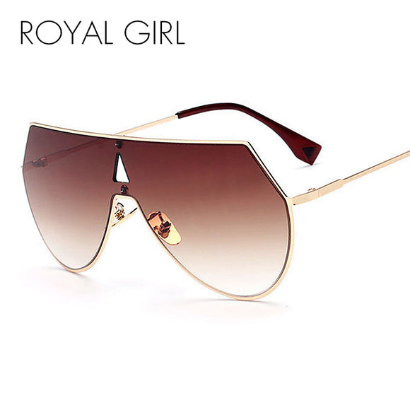 ROYAL GIRL Unique Shield Sunglasses Women Rimless Over Size Sun Glasses Vintage Shades SS923 - Shop Cali & Cole
