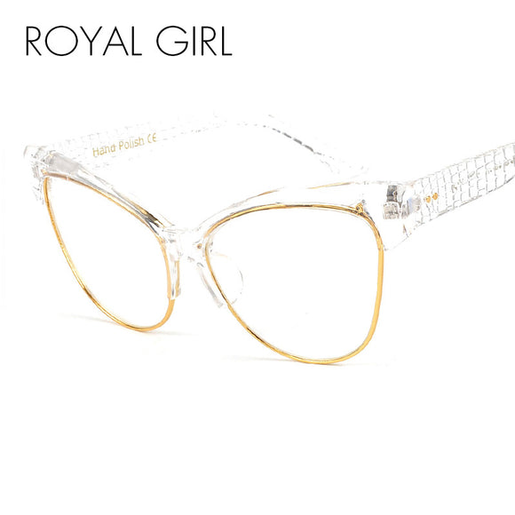 ROYAL GIRL Newest Cat Eye Eyeglasses Frames Women Glasses Brand Designer Optical Glasses With Bag SS021 - Shop Cali & Cole