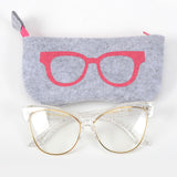 ROYAL GIRL Newest Cat Eye Eyeglasses Frames Women Glasses Brand Designer Optical Glasses With Bag SS021 - Shop Cali & Cole