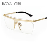 2017 Designer Women Eyeglasses frames Vintage retro rimless flat lens square sunglasses - Shop Cali & Cole