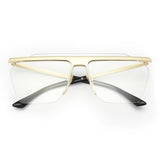 2017 Designer Women Eyeglasses frames Vintage retro rimless flat lens square sunglasses - Shop Cali & Cole