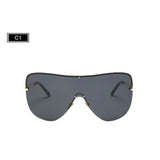 ROYAL GIRL Oversize Frame Polarized Men Sunglasses Integrated Lens Women Brand Design Rimless Eyewear Mirror Lens ss002 - Shop Cali & Cole