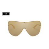 ROYAL GIRL Oversize Frame Polarized Men Sunglasses Integrated Lens Women Brand Design Rimless Eyewear Mirror Lens ss002 - Shop Cali & Cole