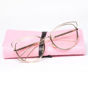 ROYAL GIRL High quality Eyeglasses frames women metal Optical glasses Cat eye spectacle frames ss128 - Shop Cali & Cole