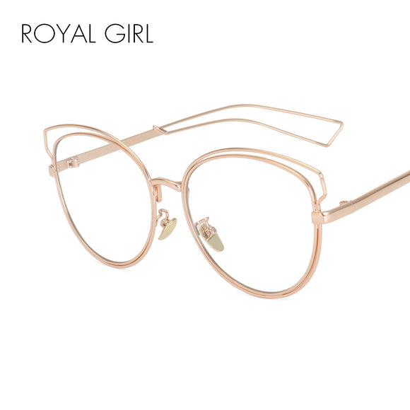 ROYAL GIRL High quality Eyeglasses frames women metal Optical glasses Cat eye spectacle frames ss128 - Shop Cali & Cole