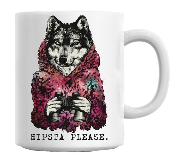 Galaxy Wolf Hipsta Please Mug - Shop Cali & Cole