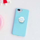 Phone Cases For iPhone 6 6S 7 Plus Case 3D Funny Squishy Toys Squishy Cat, Seal, Paw