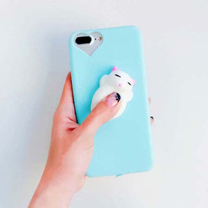 Phone Cases For iPhone 6 6S 7 Plus Case 3D Funny Squishy Toys Squishy Cat, Seal, Paw