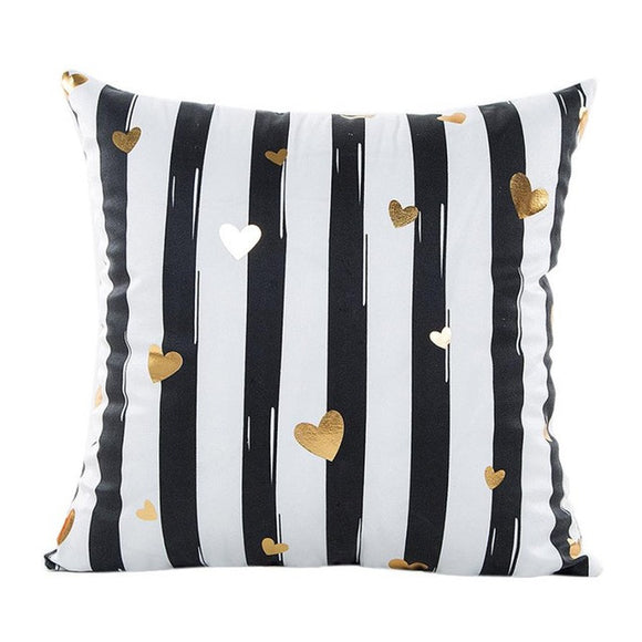 Case Only: Black and Gold Designer 18 x 18 Throw Pillowcase -Pick your style! - Shop Cali & Cole