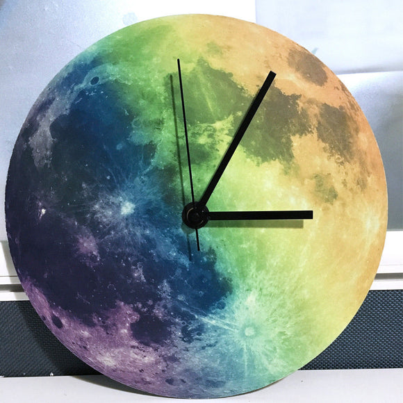 New Luminous Moonlight Wall Clock 3DMoon Glow In The Dark Clock wall stickers home decor living room for kids rooms - Shop Cali & Cole