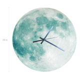 New Luminous Moonlight Wall Clock 3DMoon Glow In The Dark Clock wall stickers home decor living room for kids rooms - Shop Cali & Cole