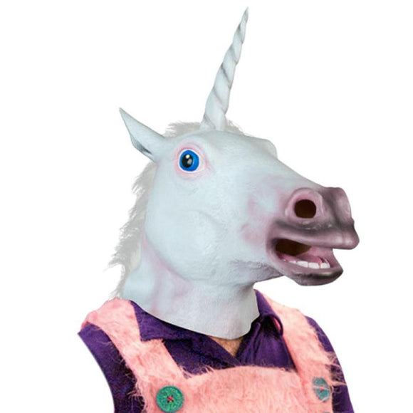 Halloween Suppliers Accoutrements Magical Unicorn Mask Latex Animal Costume Prop Toys Party Halloween Free Shipping - Shop Cali & Cole