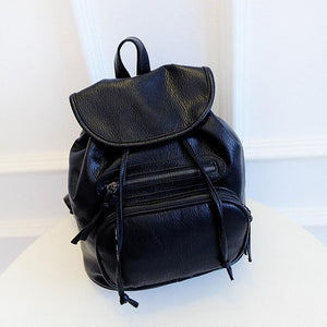 Pack Style Shoulder Backpack, Travel Bag, in Black and White