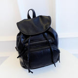 Pack Style Shoulder Backpack, Travel Bag, in Black and White