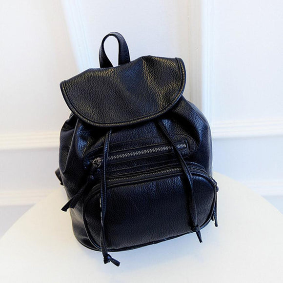 Pack Style Shoulder Backpack, Travel Bag, in Black and White