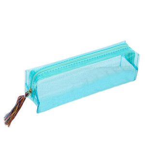 Xiniu Women Colorful Laser Transparent Pencil Case Cosmetic Bag Makeup Pouch carteira feminina pequena #7M - Shop Cali & Cole