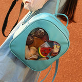 Summer Candy Transparent Love Heart Shape Backpack